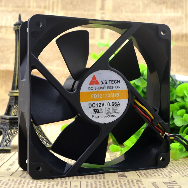 

Новый оригинальный 3-проводной охлаждающий вентилятор FD121238HB 12038 12A 0.66A