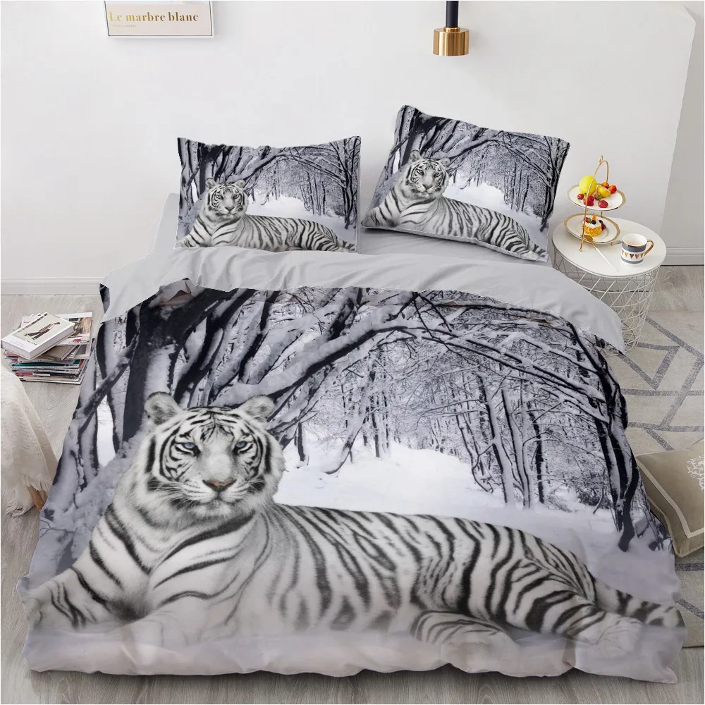 3D Bedding Sets Leopard Custom Duvet Quilt Cover Set Comforter Bed Linen Pillowcase King Queen Full Size 140*210 Home Texitle | Дом и сад