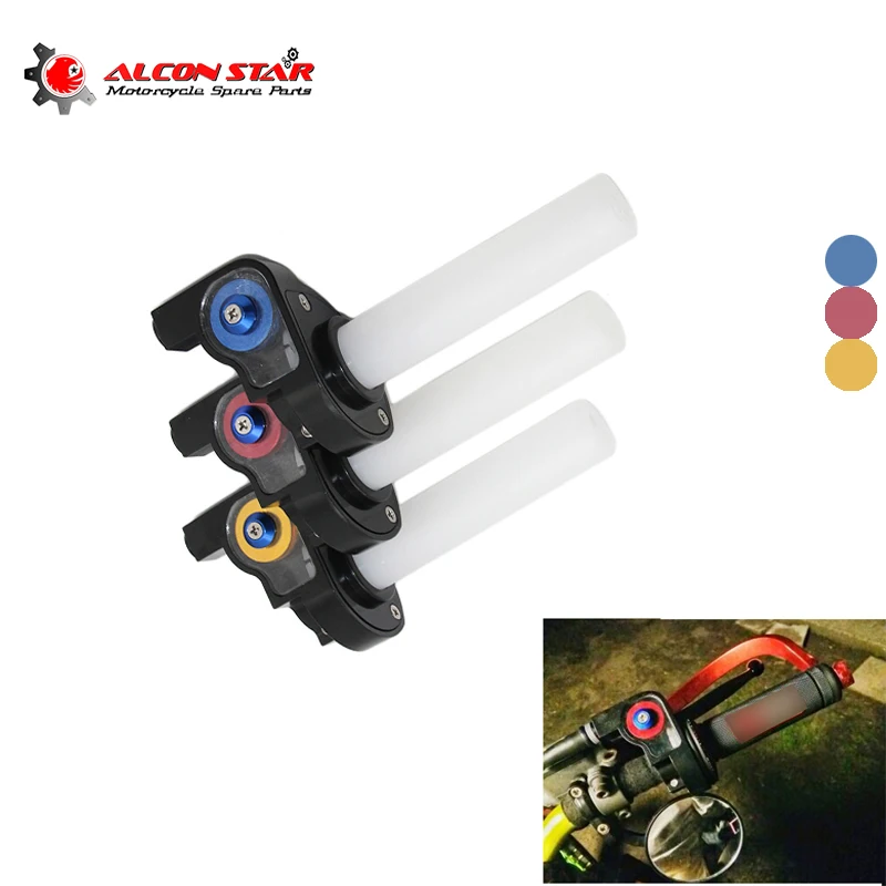 

Alconstar- 3 color Grips Settle Twist Throttle Clamp Plastic Aluminum With Throttle Cable For Motorcycle Pit Dirt Bike Motocross
