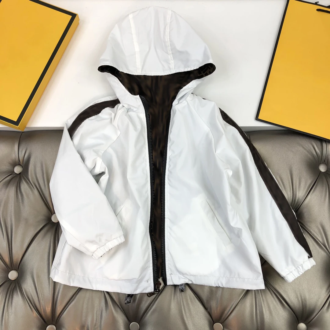 

Kids Girls Fashion Reversible Autumn Jackets 2021 Hooded Childrens Outwear Clothing