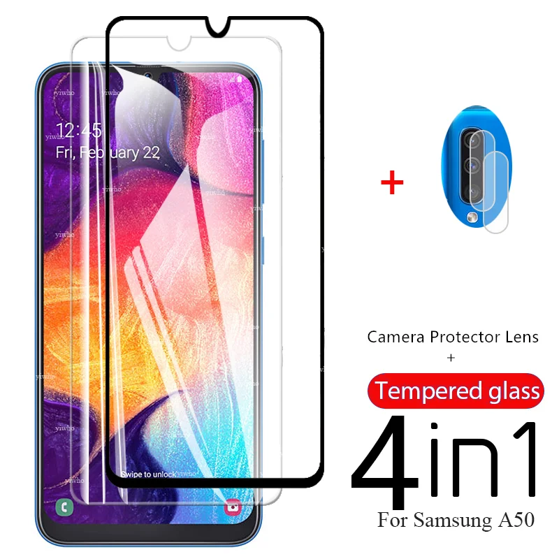 

Стекло для камеры 2 в 1 для Samsung A50 2019, закаленное стекло, Защита экрана для Samsung Galaxy A 50, стекло A505 50A A 50, пленка для задней линзы