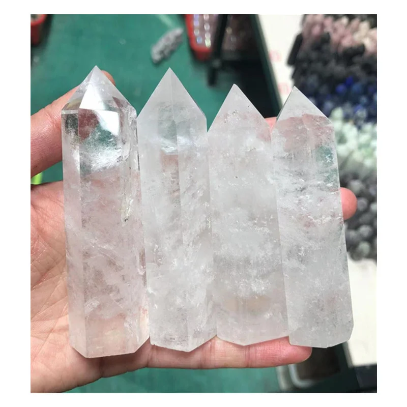 

Wholesale natural clear quartz crystal points healing crystals wand tower for fengshui decoration
