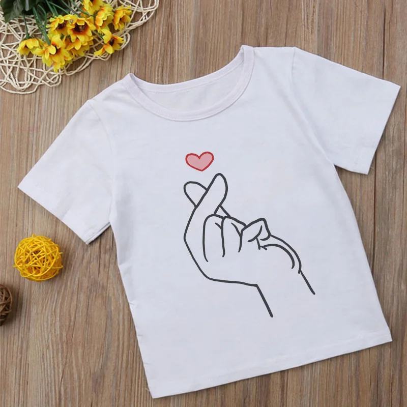 

Korean Style Cute T-shirt Girl Funny Friends Dont Lie Simple Letter Printing Boys T Shirt Round Neck Fashion Leisure Kid Clothes