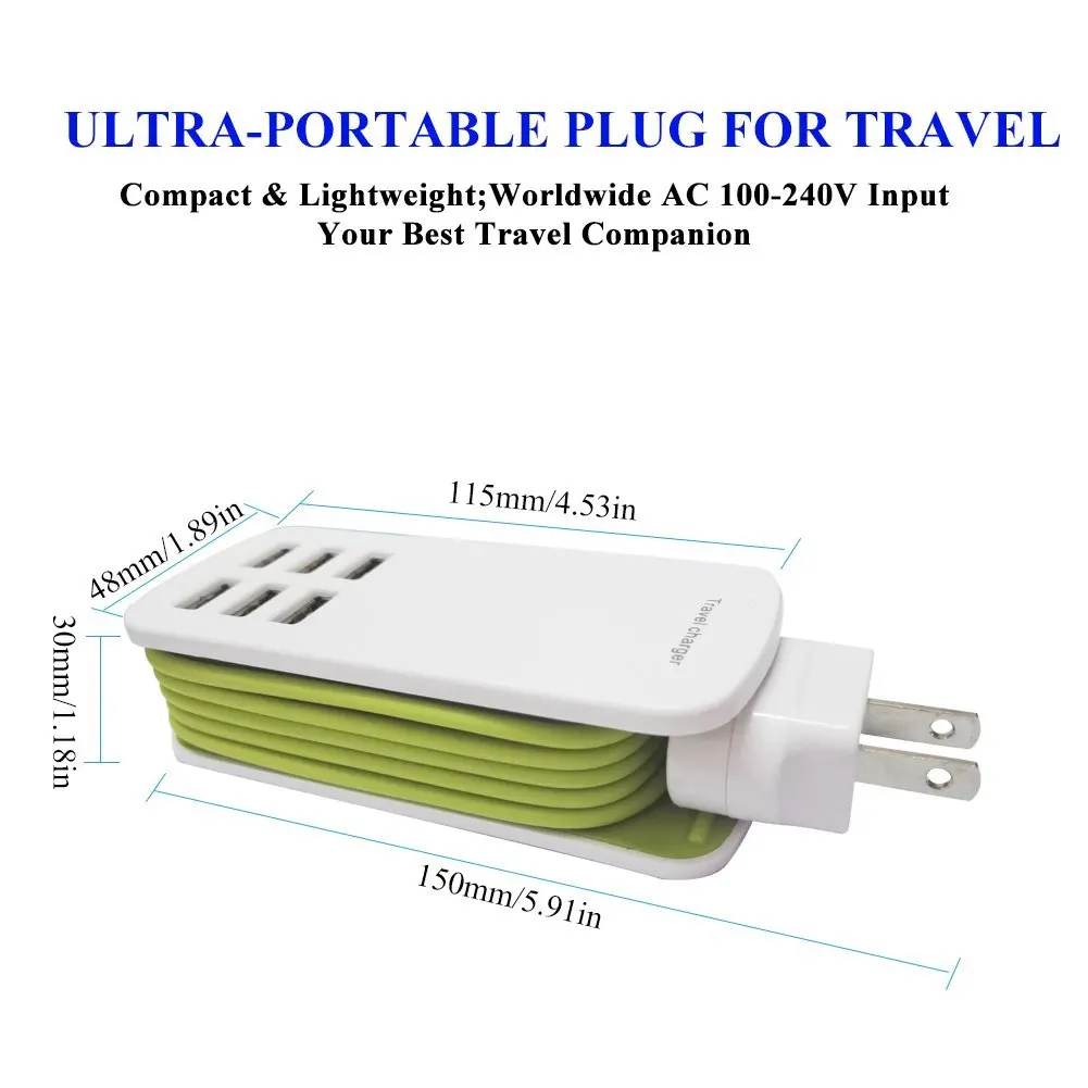 Многофункциональный usb концентратор для зарядного устройства портативный 6