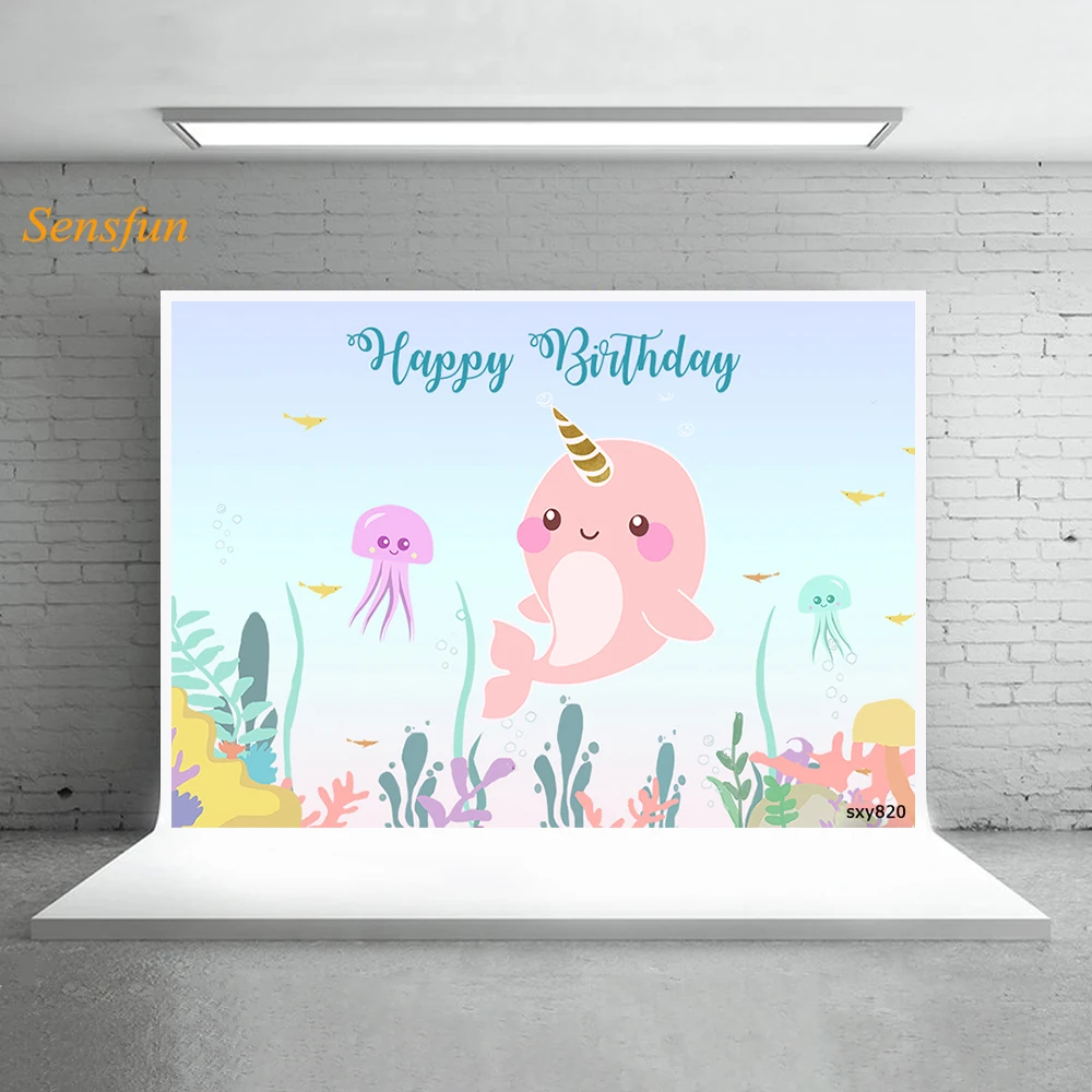 Фон для фотосъемки LEVOO под морем день рождения мультяшный фон Фотофон реквизит