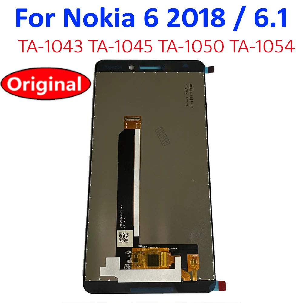 

ЖК-дисплей с сенсорным экраном и дигитайзером в сборе для Nokia 6 2018 6,1 TA-1043 TA-1045 TA-1050 TA-1054