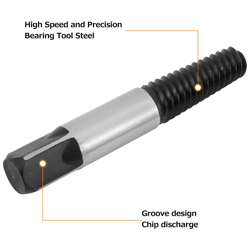

8PCS/Set Steel Screw Extractor Set Screw Extractor Drill Bits Guide Set Broken Speed Out Stud Stripped Screw Easy Out Tool