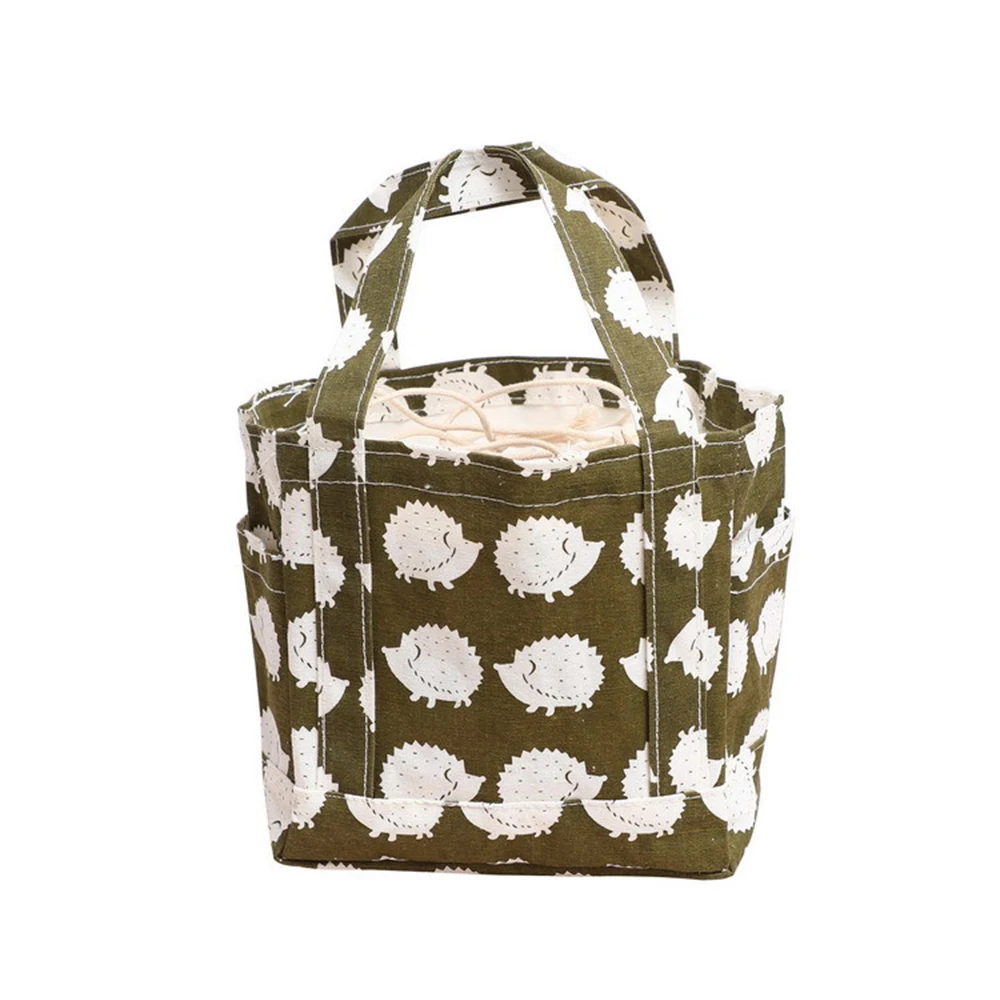 Cotton linen waterproof insulation bag lunch picnic dustproof beam mouth snack mummy | Дом и сад