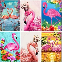 5d diamond painting pink flamingos animal fantasie wedding diy gift embroidery cross stitch rhinestone mosaic home decor