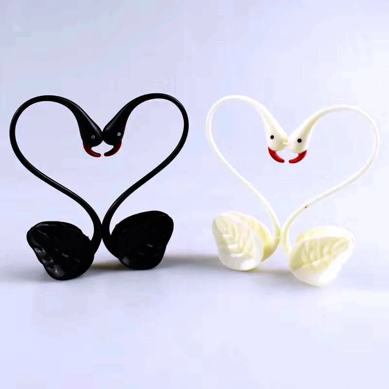 Украшение торта черно белые украшения в форме лебедя любовь птица двойной Лебедь