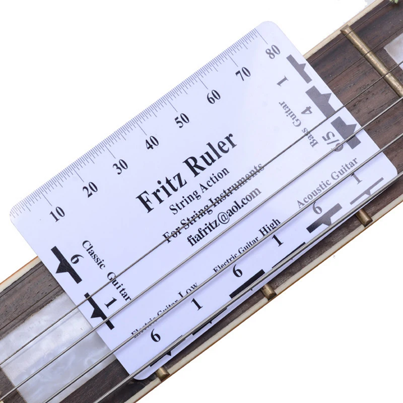 1pc guitar string action gauge string pitch ruler measuring tool for bass classical electric acoustic guitar luthier tool free global shipping