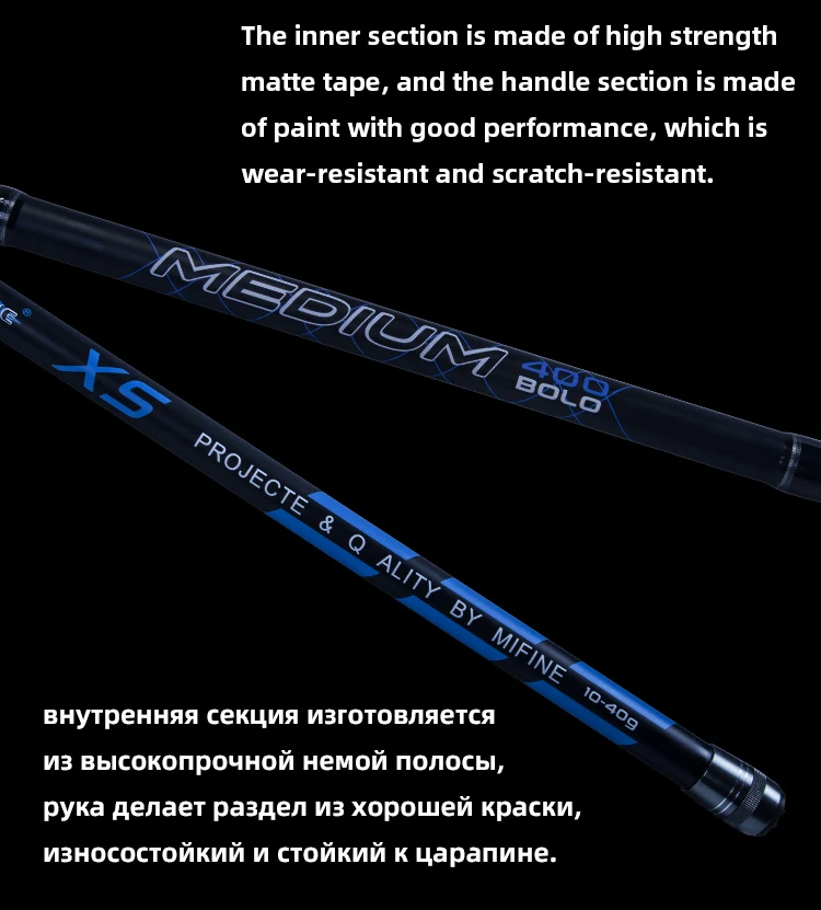 MIFINE, средняя телескопическая удочка Bolo, 4 м/4,5 м/5 м/6 м, для путешествий, ультра светильник, спиннинг, литье, поплавок, Удочка 10-40 г