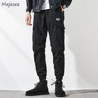 cargo pants men loose ankle length casual safari style pockets techwear hip hop males daily trousers tactic plus size m 4xl chic