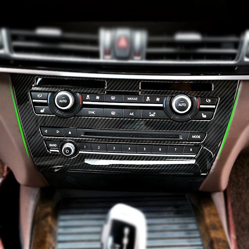 Автомобильный Текстура углерода центр Управление кондиционер Панель объем