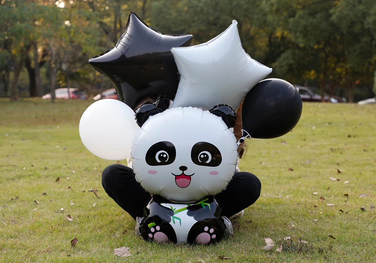 2020 Новогодняя Милая гигантская панда счастливое украшение воздушный шар