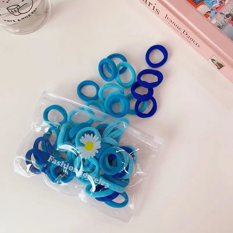 

Girl Candy Color Hair bands Small Elasticity Rubber Band Nylon Thickened Headband Children Ponytail Fixer baby Hair Accessories