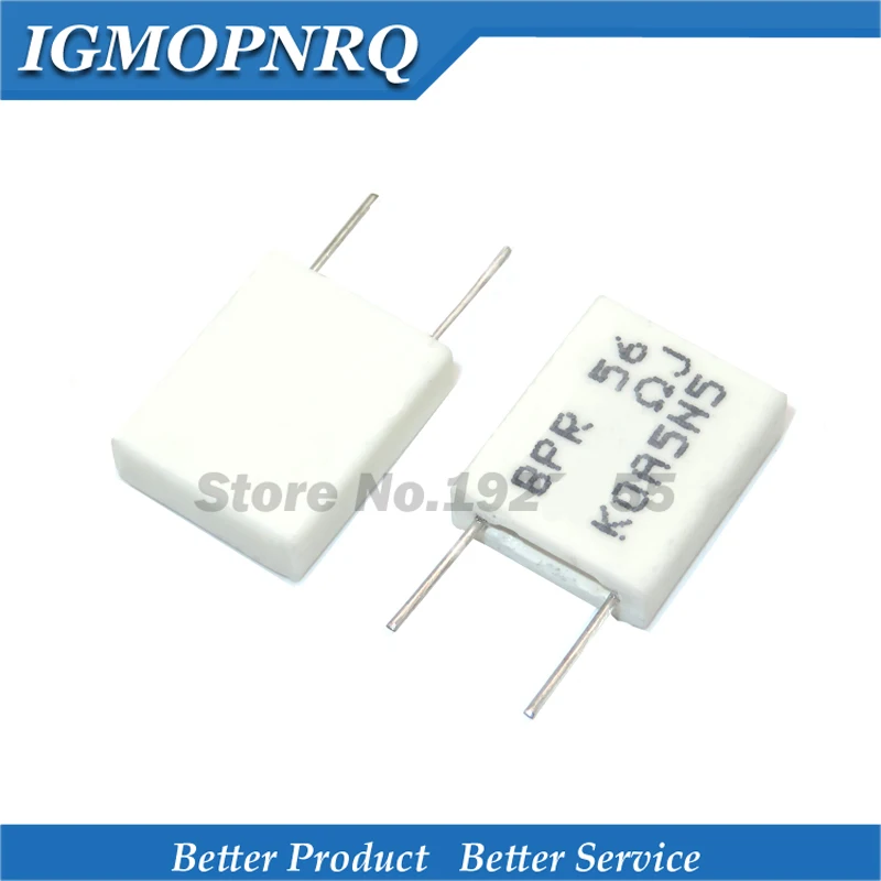 10 шт. BPR56 5 Вт Резистор 0 1 15 22 25 33 Ом 1r 15r 22r 25r 33r 5r неиндуктивный керамический