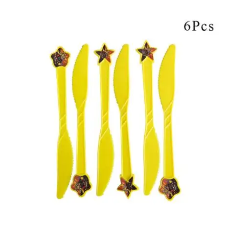 Knife 6pcs Bumblebee Optimus Prime преображение бумажные стаканчики тарелки шары для детей Дети День рождения украшения поставки - Цвет: Knife 6pcs
