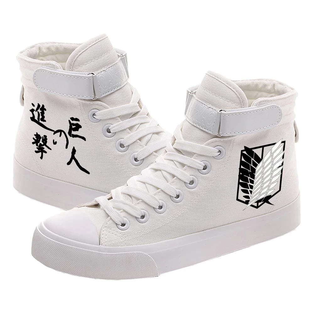 

SUNOWE Japanese Anime Printed Canvas Shoes Boy Girls Sport Fashion High Top Outdoor Running Cozy Sneakers For Men Women