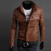 2021 new mens autumn pu leather jacket mens fitness fashion mens suede jacket mens casual jacket mens m xxl