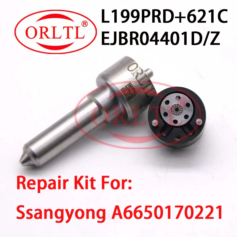 

A6650170221 Injector Repair Kit 7135-618 Nozzle L199PRD Valve 9308-621C for Delphi Ssangyong Injector EJBR04401D EJBR04401Z