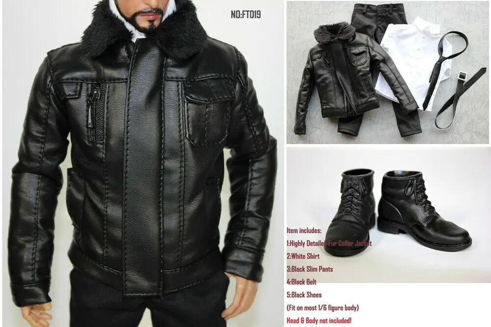 

FT019 1/6 Scale Male Motorcycle Clothes Jacket Suit Model for 12"