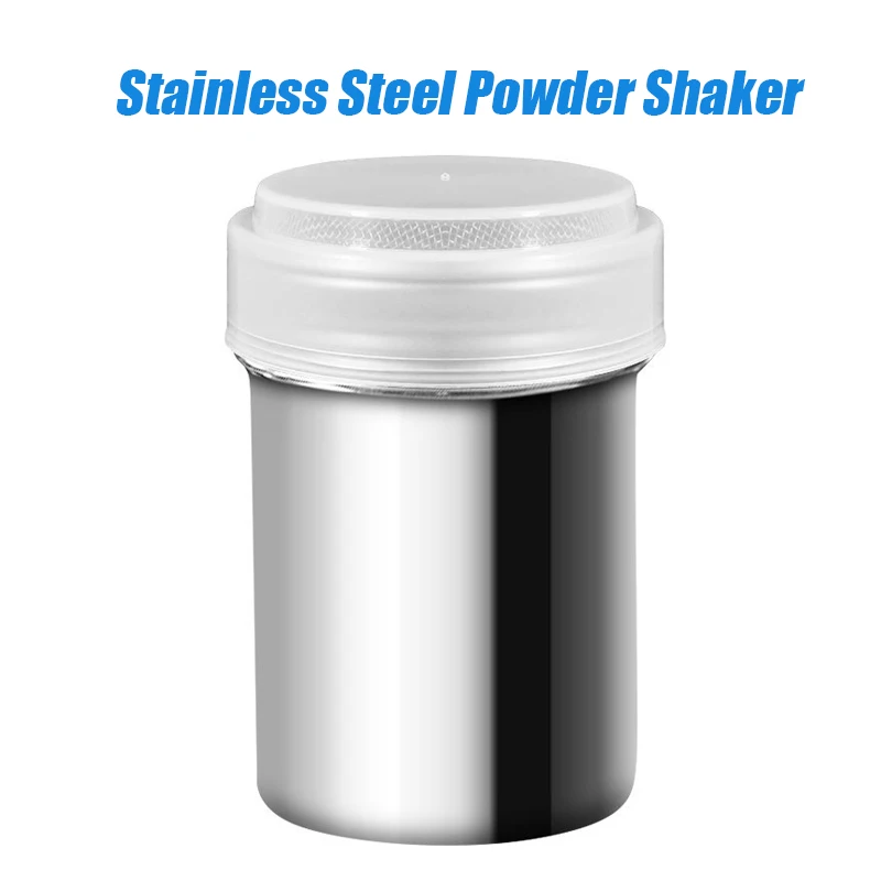 Stainless Steel Chocolate Shaker Cocoa Flour Coffee Sifter 8/16Pcs Cappuccino Template Strew Pad Duster Spray Tools D30 | Дом и сад