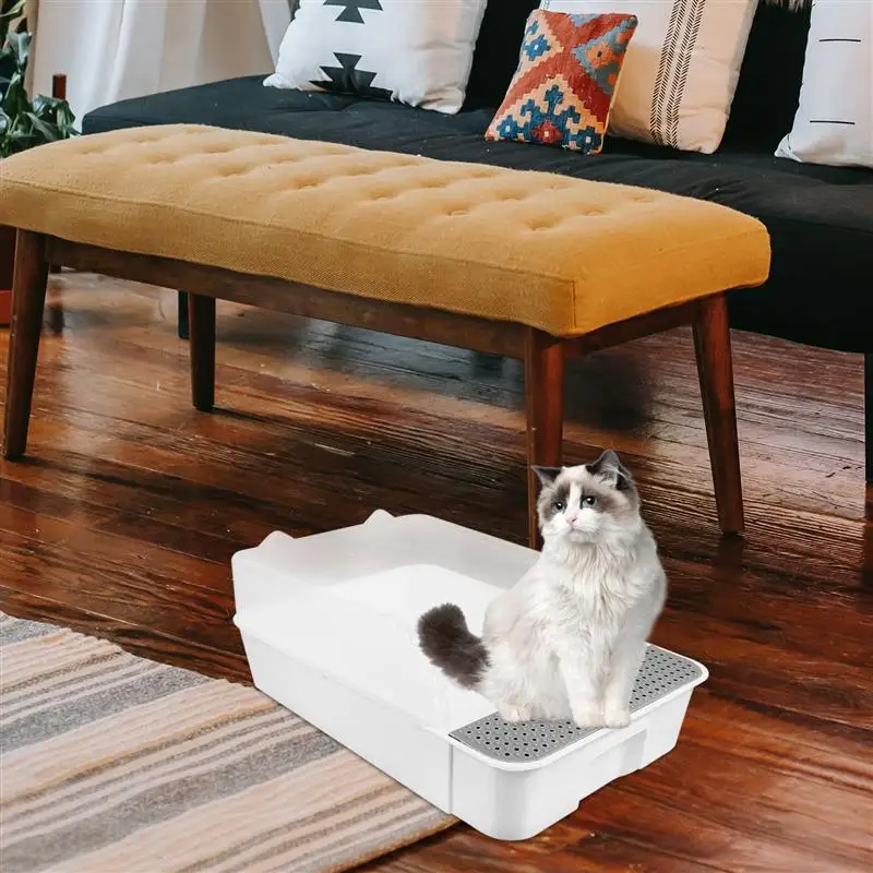 Полузакрытый туалет для кошачьего туалета с защитой от брызг | Дом и сад