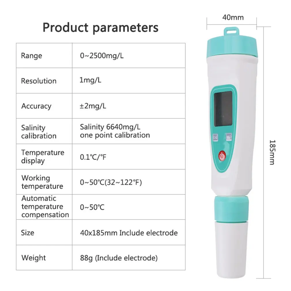 

Digital Pen Type Salinity Meter Salinometer Halometer Salt Gauge Salty Brine Seawater Refractometer Food Salinity Tester