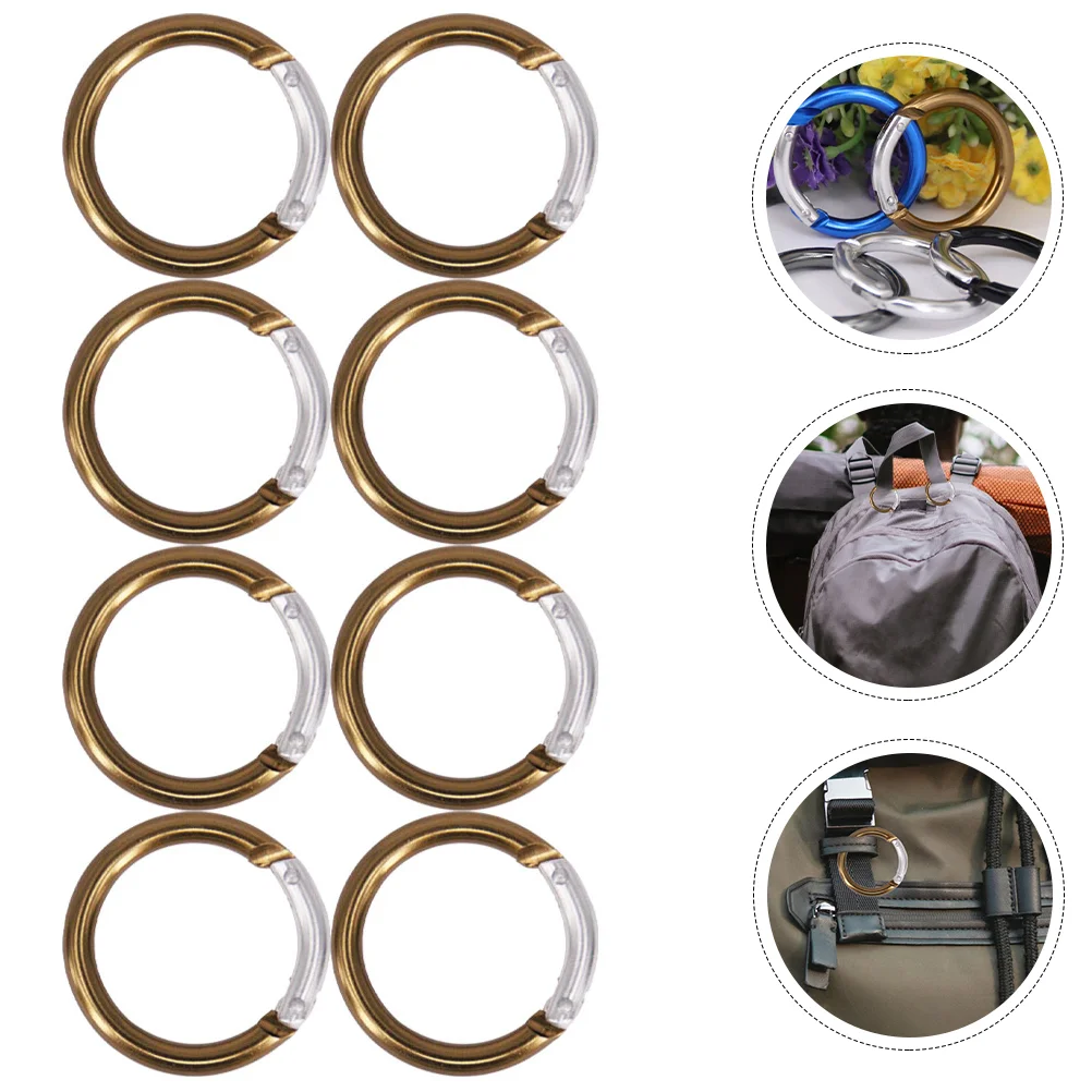 

8Pcs Aluminum Spring Buckle Portable Climbing Buckle Multifunctional Carabiners