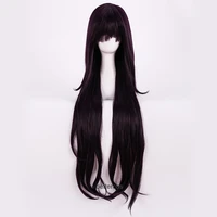 dangan ronpa 2 danganronpa mikan tsumiki cosplay wigs long purple wavy heat resistant synthetic hair wig wig cap