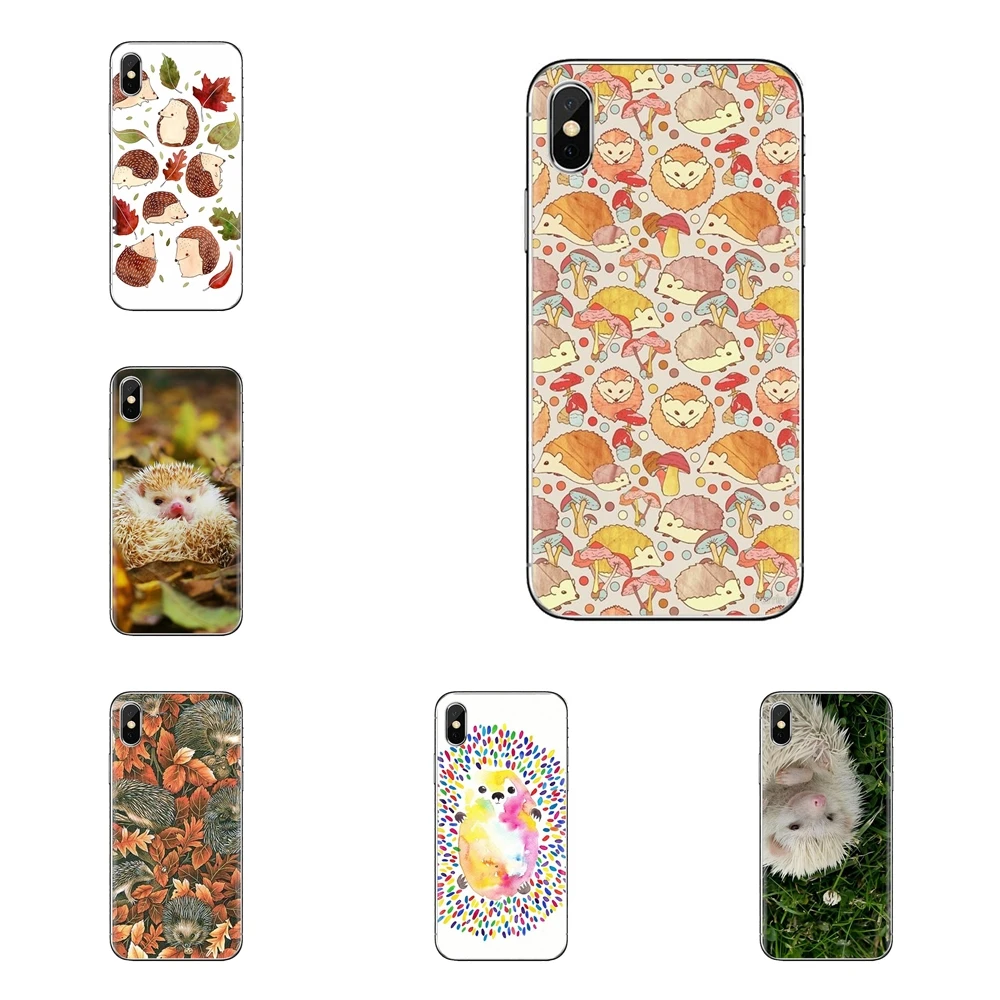 Милый прозрачный мягкий чехол с рисунком животных мышь и ежики для Samsung Galaxy S3 S4 S5
