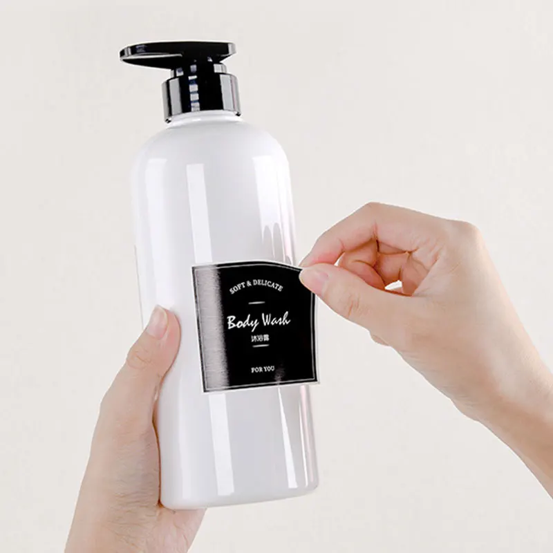 

Bathroom Bottles Label Stickers Cosmetic Lotion Soap Dispenser Labels Waterproof Shampoo Conditioner Classification label