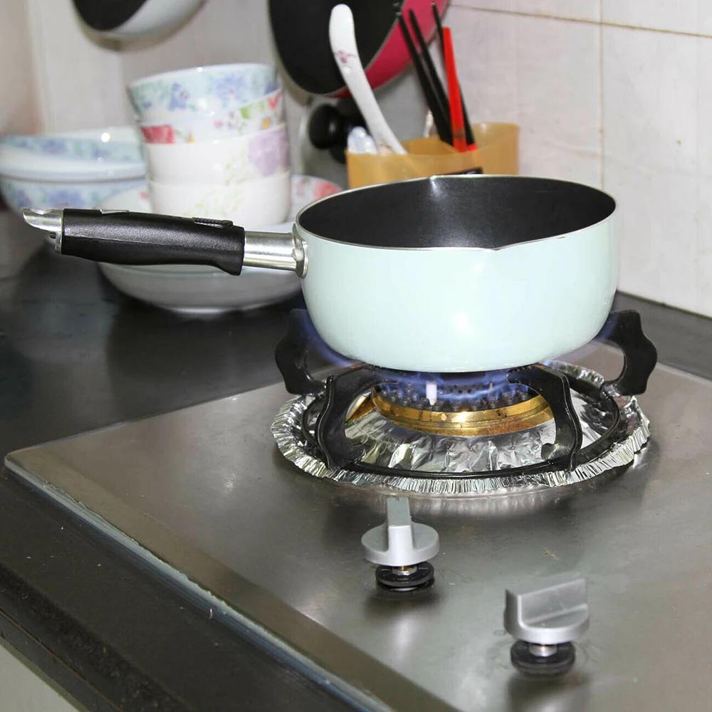 10PCS High Temperature Kitchen Gas Stove Aluminum Foil Paper Tin | Дом и сад