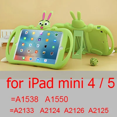 g mini 45 Силиконовый чехол для iPad air 2, 9,7 дюймов,,, детская подставка с милым Кроликом, чехол для планшета для iPad mini 2, 3, 4, 5, чехол - Цвет: g mini 45