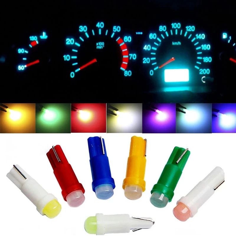 

10PCS T5 LED Car Gauge Instrument Lamp For Lada Granta