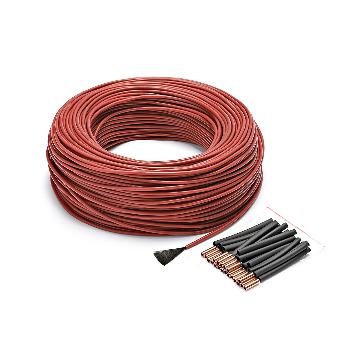 12K 33ohm/m Silicone Carbon Fiber Heating Wire Infrared Heating Cable  for Warm Floor with Temperature Controller Thermostat