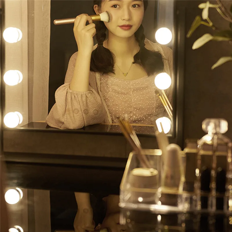 Прозрачная акриловая коробка для косметики чехол хранения органайзер подарок