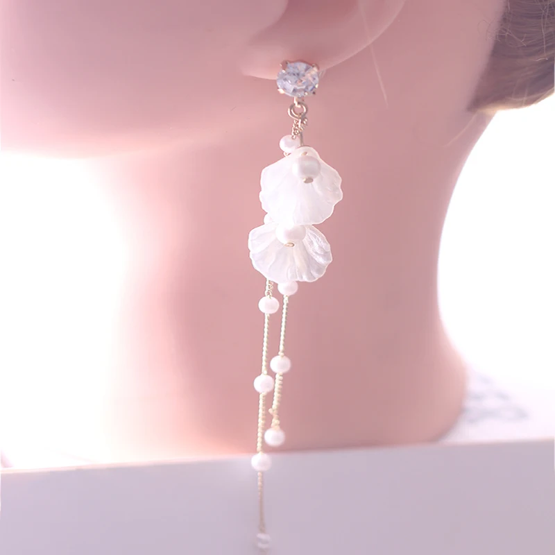 Геометрические холодные ветра жемчужные серьги для пирсинга уха клипсы