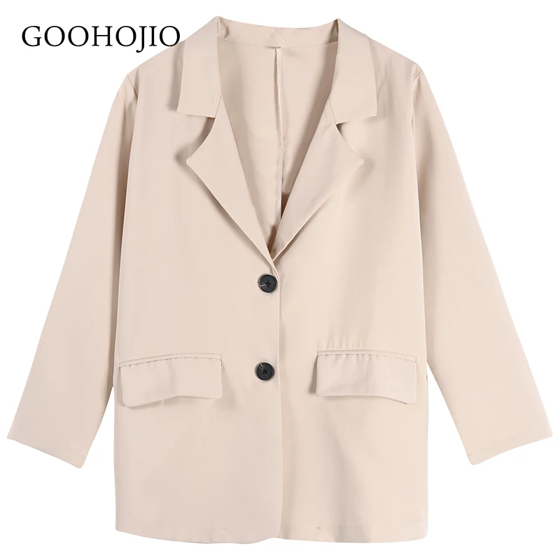 

GOOHOJIO 2021 New Spring and Autumn Vintage Blazers Female Design Casual Blazers for Women Temperament All-match Blazers Women