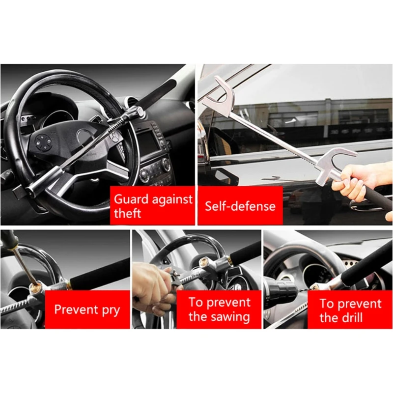 car clutch pedal anti theft lock retractable steering wheel brake lock for truck auto safety equipment t21e free global shipping