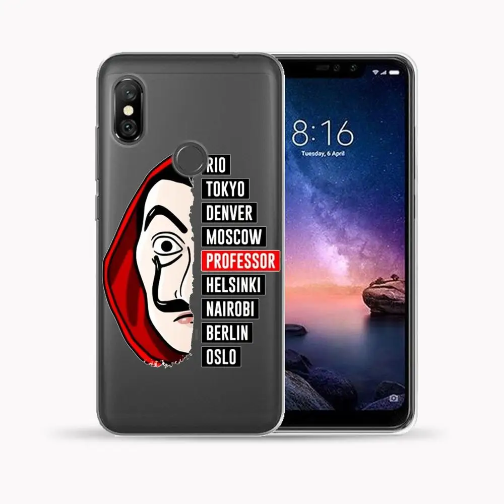 Чехол для Xiaomi Mi 9 A1 A2 A3 8 Pro 5X 6X силиконовый чехол с надписью La Casa de papel испанского ТВ
