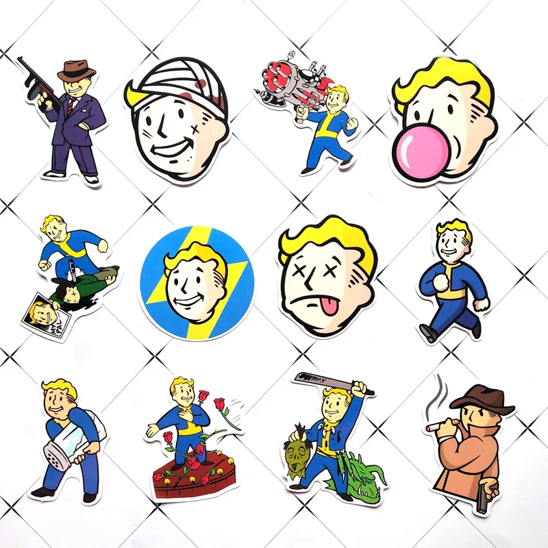 29 шт./лот Fallout игра комикс часть 1 ПВХ Милые Мультяшные наклейки для чемодана