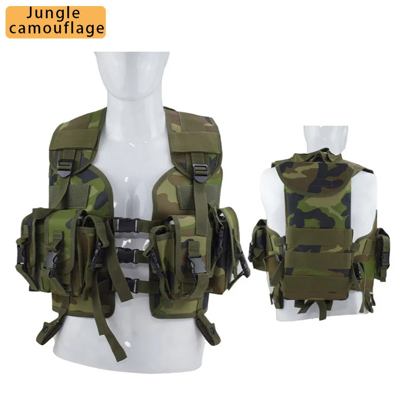 

Outdoor Camouflage Tactical Vests Military Equipment Army Combat Body Armor Men Hunting War Game Airsoft Vest With Water Bag