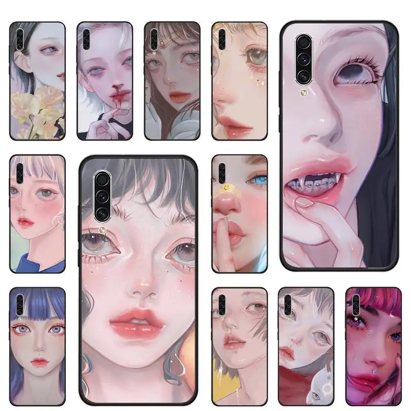 

Sexy personality girl Phone Case For Samsung galaxy S note 7 8 9 10 20 fe edge A 6 10 20 30 50 51 70 lite plus Soft Silicone