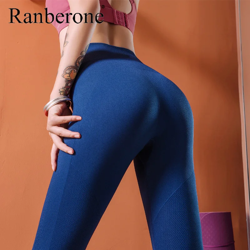 Колготки Ranberone женские спортивные штаны для фитнеса и йоги леггинсы тренировок в