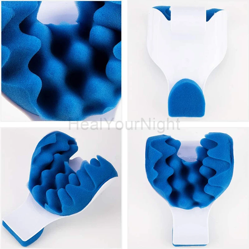 Ортопедическая подушка для поддержки шеи и плеч расслабляющая синяя губка