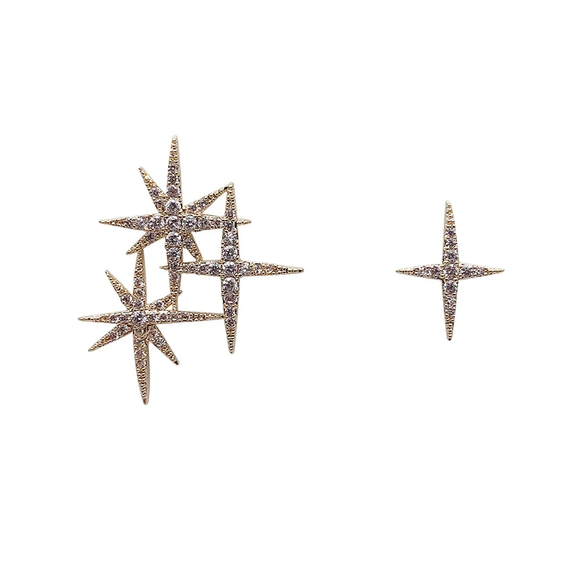 

New Women Starlight Stud Earring Gold Color Asymmetry Rock Style Retro Earrings Mujer Moda 2020 Fashion Jewelry