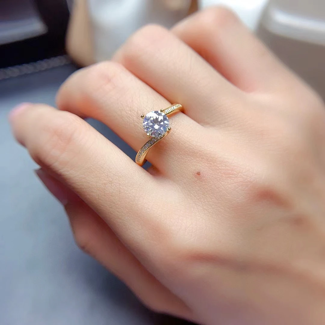 

2022 Glitting Moissanite Ring for Women Jewelry VVS Real 925 Silver Shinning Better than Diamond Birthday Engagement Ring Gift