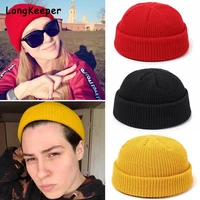 women knitted hats black beanie hat winter warm mens hats boy beanies for ladies skullcap solid hip hop cap knitted thick hat